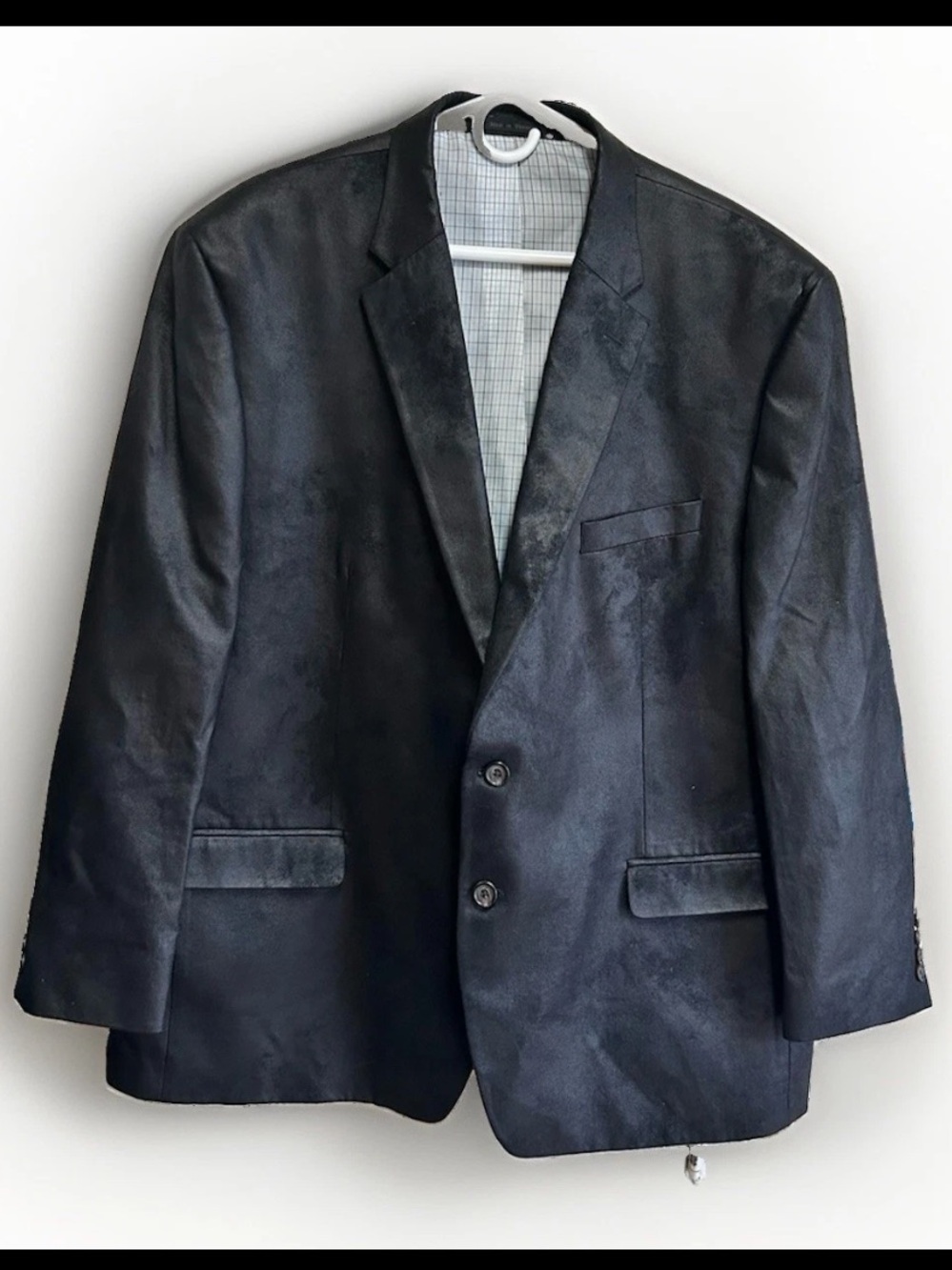 Lauren Ralph Lauren Suede Blazer Mens Size 50R Black Lined